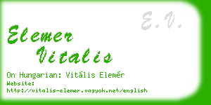 elemer vitalis business card