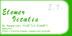 elemer vitalis business card